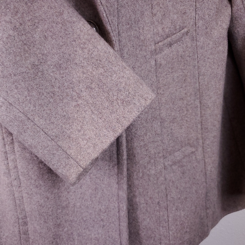 Jason Kole Wool Blend Double Breasted Peacoat in Oatmeal - Picture 4 of 8